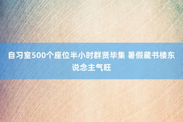 自习室500个座位半小时群贤毕集 暑假藏书楼东说念主气旺