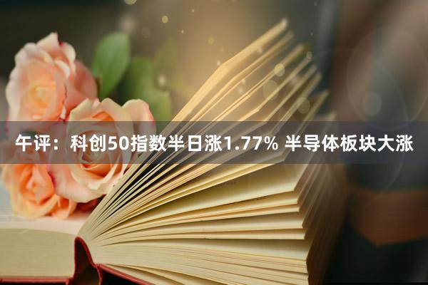 午评：科创50指数半日涨1.77% 半导体板块大涨