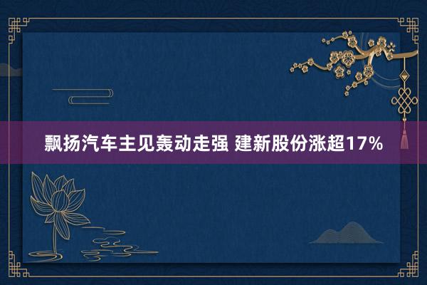 飘扬汽车主见轰动走强 建新股份涨超17%